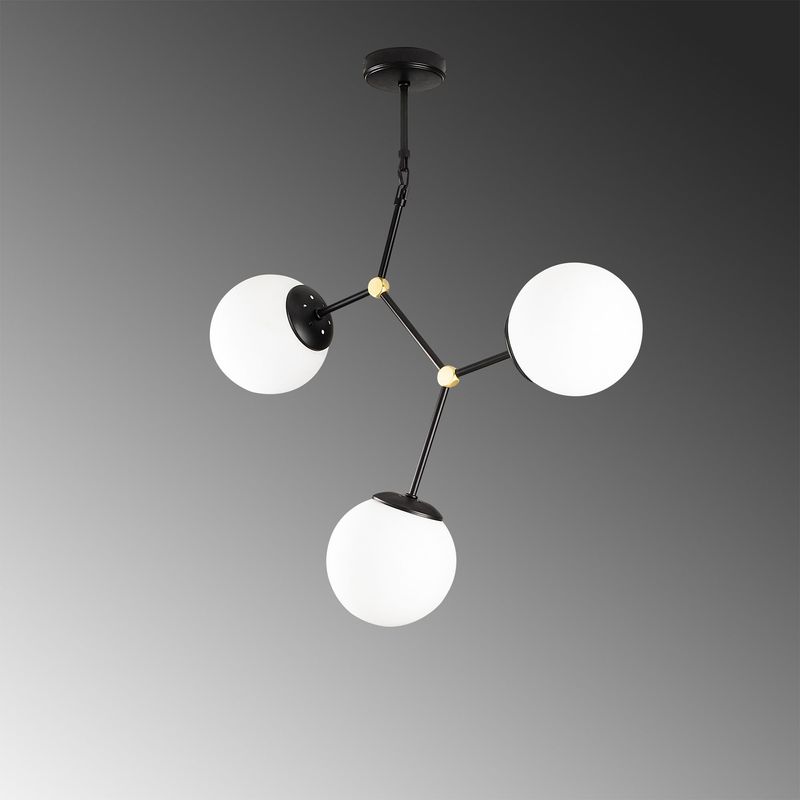 Casa si Gradina - Corpuri si surse de iluminat - Lustre si pendule - Candelabru, Opviq, metal, negru alb, 55x15x65 cm - Infinity.ro