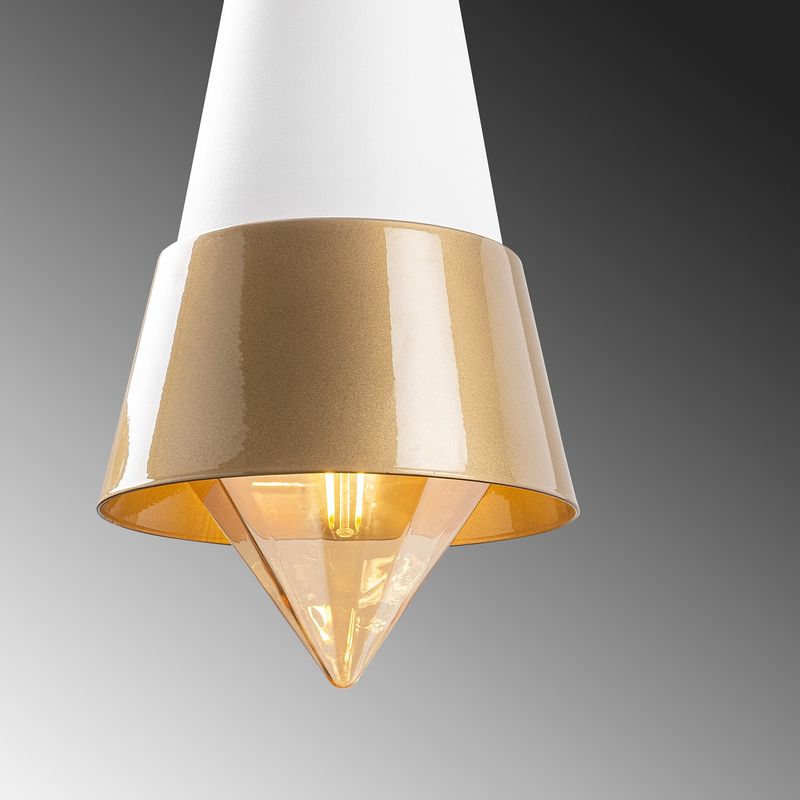 Casa si Gradina - Corpuri si surse de iluminat - Lustre si pendule - Candelabru, Opviq, metal, alb auriu, 19x19x137 cm - Infinity.ro