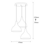 Casa si Gradina - Corpuri si surse de iluminat - Lustre si pendule - Candelabru, Opviq, metal, cupru si negru, 47x16 cm, inaltime reglabila - Infinity.ro