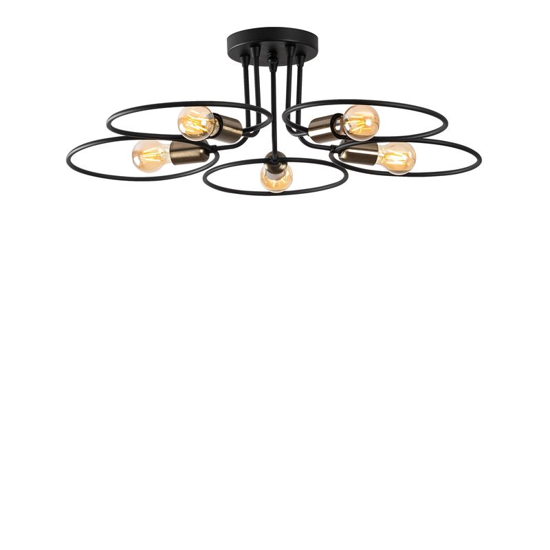 Casa si Gradina - Corpuri si surse de iluminat - Lustre si pendule - Candelabru, Opviq, fier, negru, 73x73x22 cm - Infinity.ro