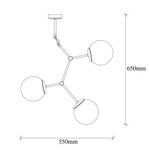 Casa si Gradina - Corpuri si surse de iluminat - Lustre si pendule - Candelabru, Opviq, metal, negru alb, 55x15x65 cm - Infinity.ro