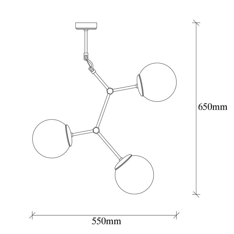 Casa si Gradina - Corpuri si surse de iluminat - Lustre si pendule - Candelabru, Opviq, metal, negru alb, 55x15x65 cm - Infinity.ro