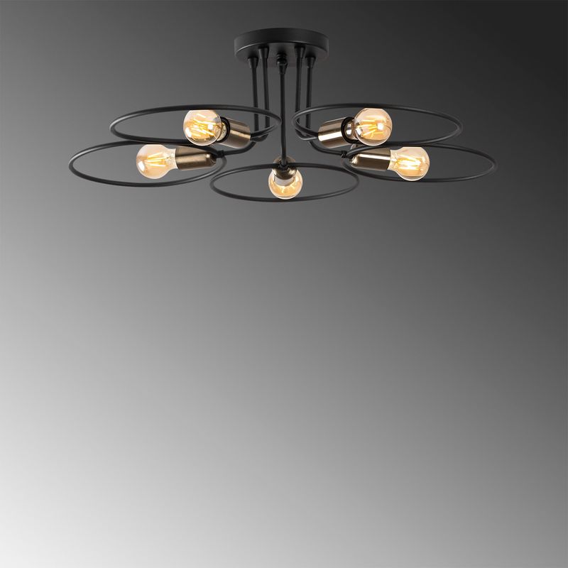 Casa si Gradina - Corpuri si surse de iluminat - Lustre si pendule - Candelabru, Opviq, fier, negru, 73x73x22 cm - Infinity.ro