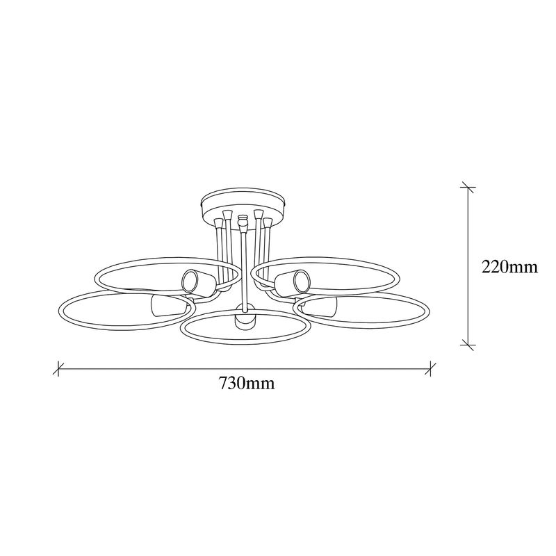 Casa si Gradina - Corpuri si surse de iluminat - Lustre si pendule - Candelabru, Opviq, fier, negru, 73x73x22 cm - Infinity.ro