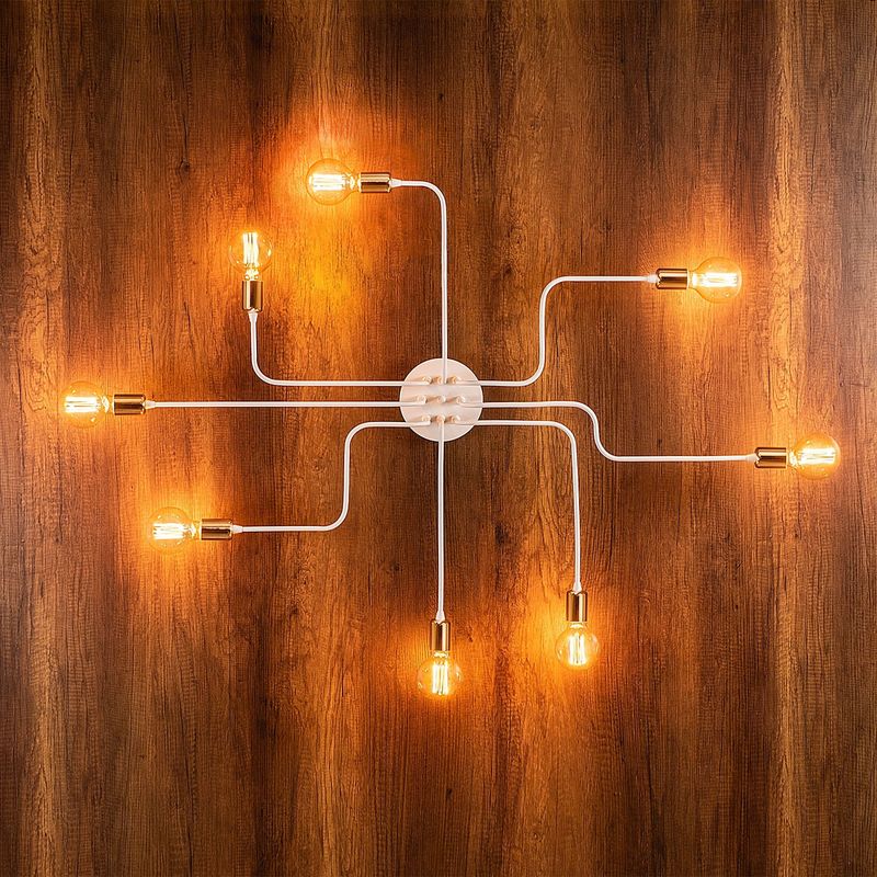 Casa si Gradina - Corpuri si surse de iluminat - Lustre si pendule - Candelabru, Opviq, fier, alb, 140x15 cm - Infinity.ro