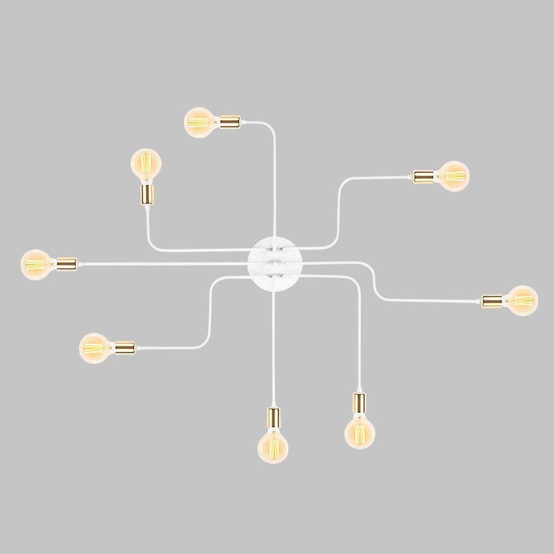 Casa si Gradina - Corpuri si surse de iluminat - Lustre si pendule - Candelabru, Opviq, fier, alb, 140x15 cm - Infinity.ro