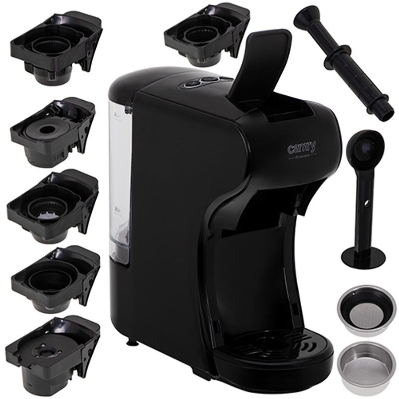 Electronice si Electrocasnice - Electrocasnice bucatarie - Preparare bauturi - Espressoare - Espressor Camry CR 4414bb, 9 tipuri de capsule, 0.6L, 19 bar - Infinity.ro
