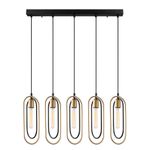 Casa si Gradina - Corpuri si surse de iluminat - Lustre si pendule - Candelabru, Opviq, metal, negru auriu, 86x8 cm, inaltime reglabila - Infinity.ro