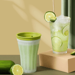 Casa si Gradina - Bucatarie si vesela - Cani si pahare - Pahare - Pahar pentru preparare bautura racoritoare slush, smoothie, granita, DIY in 5 minute - Slushy Cup, 150 ml, Verde avocado - Infinity.ro