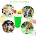 Casa si Gradina - Bucatarie si vesela - Cani si pahare - Pahare - Pahar pentru preparare bautura racoritoare smoothie, granita, slush, DIY in 5 minute - Frozen Magic Slushy Cup, Verde - Infinity.ro