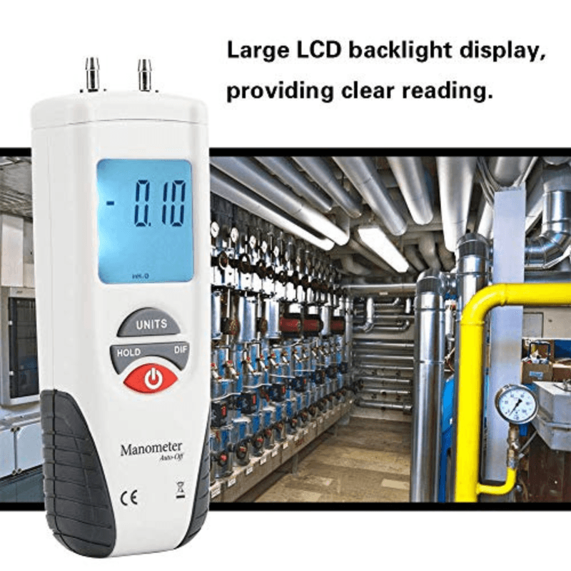 Casa si Gradina - Constructii - Scule electrice si accesorii - Aparate de masura - Manometru digital profesional tip U potrivit pentru presiune diferentiala 2 tevi, masurare presiune gaz centrale termice - Infinity.ro