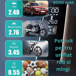 Sport si Outdoor - Ciclism - Accesorii pentru biciclete - Pompe biciclete - Pompa electrica multifunctionala, Reincarcabila cu acumulator 8000 mAh, pentru umflat roti, mingi si articole gonflabile - Infinity.ro