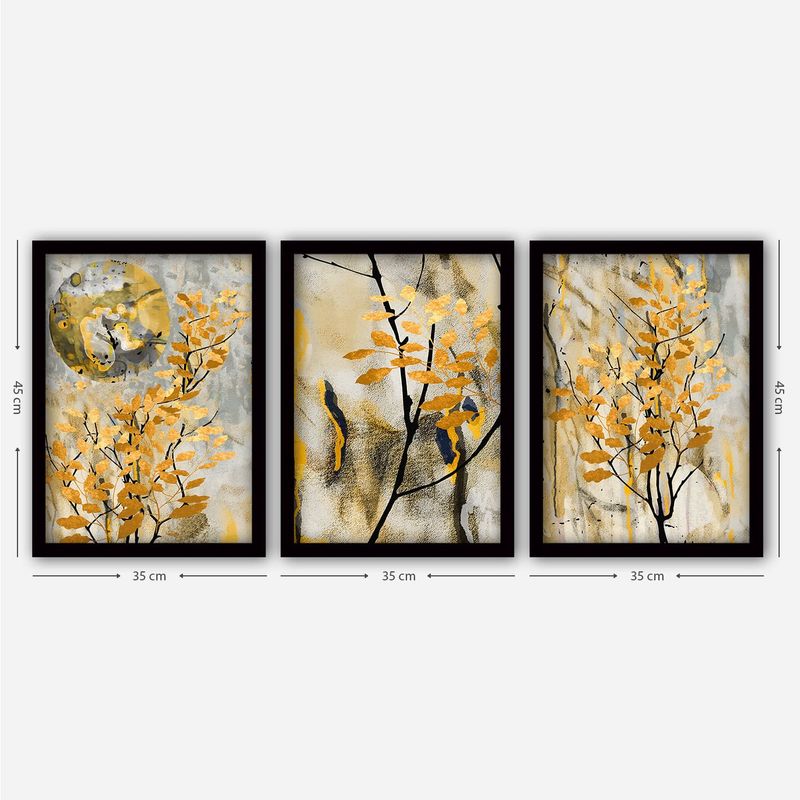 Casa si Gradina - Decoratiuni - Tablouri - Set tablouri decorative inramate, Wallxpert, mdf, multicolor, 35x45 cm (3 bucati), 364LUL1306 - Infinity.ro