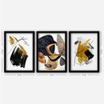 Casa si Gradina - Decoratiuni - Tablouri - Tablou decorativ cu rama, Wallxpert, mdf, multicolor, 35x45 cm, set 3 bucati, 364LUL1331 - Infinity.ro