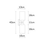 Casa si Gradina - Corpuri si surse de iluminat - Plafoniere, aplice si spoturi - Aplica de perete, Opviq, fier, argintiu, 11x43 cm - Infinity.ro