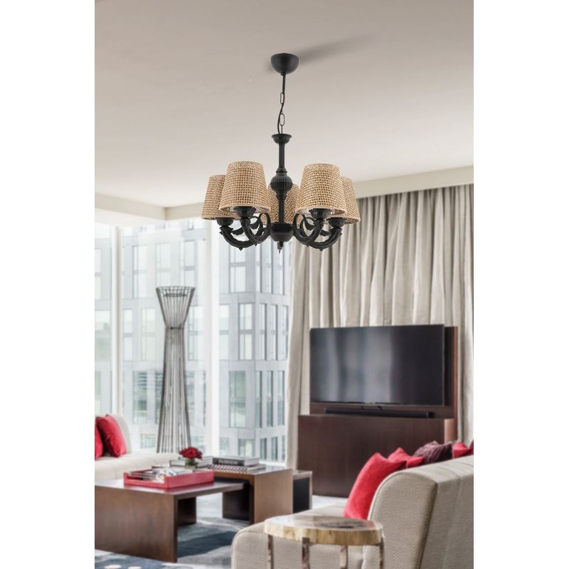 Casa si Gradina - Corpuri si surse de iluminat - Lustre si pendule - Candelabru, Opviq, metal, natur si negru, inaltime 65 cm, diametru 55 cm - Infinity.ro