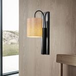 Casa si Gradina - Corpuri si surse de iluminat - Plafoniere, aplice si spoturi - Aplica de perete, Opviq, fier, negru crem, 14x20x42 cm - Infinity.ro