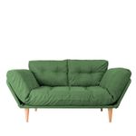 Casa si Gradina - Mobilier - Canapele si coltare - Canapele - Canapea extensibila, Hanah Home, cadru metalic, stofa in, verde, 190x60 cm - Infinity.ro