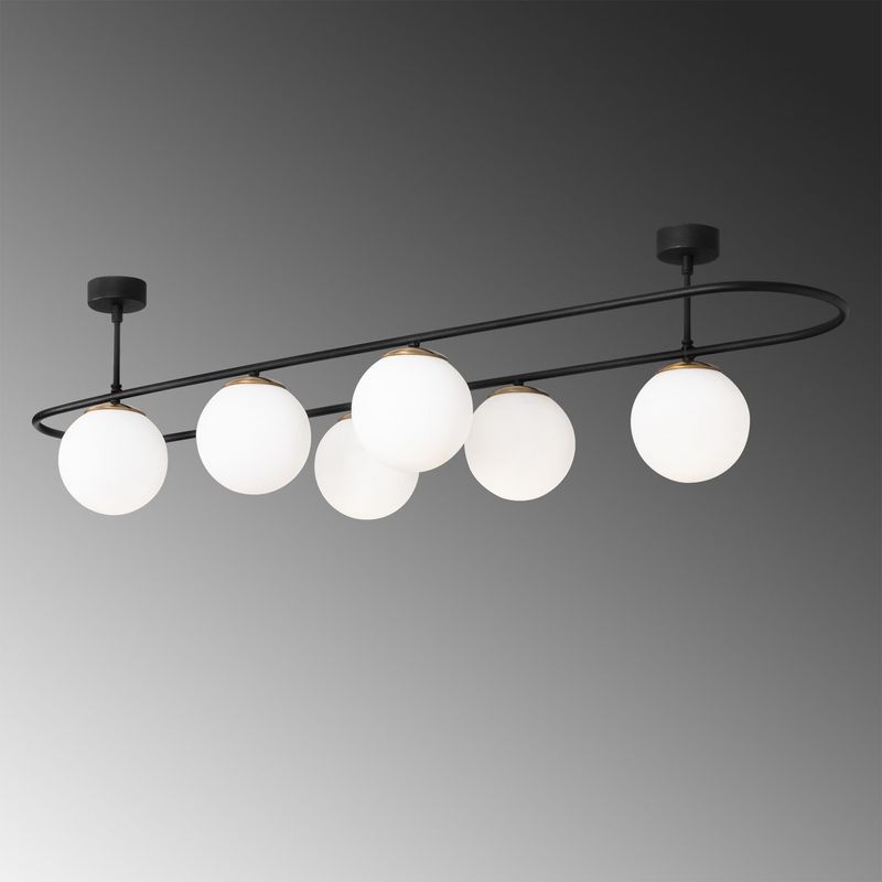 Casa si Gradina - Corpuri si surse de iluminat - Lustre si pendule - Candelabru, Opviq, metal, negru alb, 124x40x33 cm - Infinity.ro