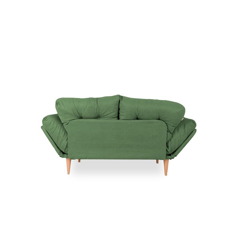 Casa si Gradina - Mobilier - Canapele si coltare - Canapele - Canapea extensibila, Hanah Home, cadru metalic, stofa in, verde, 190x60 cm - Infinity.ro