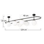 Casa si Gradina - Corpuri si surse de iluminat - Lustre si pendule - Candelabru, Opviq, metal, negru alb, 124x40x33 cm - Infinity.ro