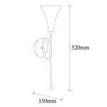 Casa si Gradina - Corpuri si surse de iluminat - Plafoniere, aplice si spoturi - Aplica de perete, Opviq, metal, auriu, 13x15x52 cm - Infinity.ro