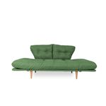 Casa si Gradina - Mobilier - Canapele si coltare - Canapele - Canapea extensibila, Hanah Home, cadru metalic, stofa in, verde, 190x60 cm - Infinity.ro