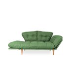 Casa si Gradina - Mobilier - Canapele si coltare - Canapele - Canapea extensibila, Hanah Home, cadru metalic, stofa in, verde, 190x60 cm - Infinity.ro