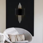 Casa si Gradina - Corpuri si surse de iluminat - Plafoniere, aplice si spoturi - Aplica de perete, Opviq, metal, negru si argintiu, 75x10x22 cm - Infinity.ro