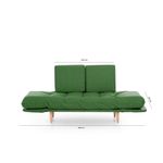 Casa si Gradina - Mobilier - Canapele si coltare - Canapele - Canapea extensibila, Hanah Home, cadru metalic, stofa in, verde, 190x60 cm - Infinity.ro