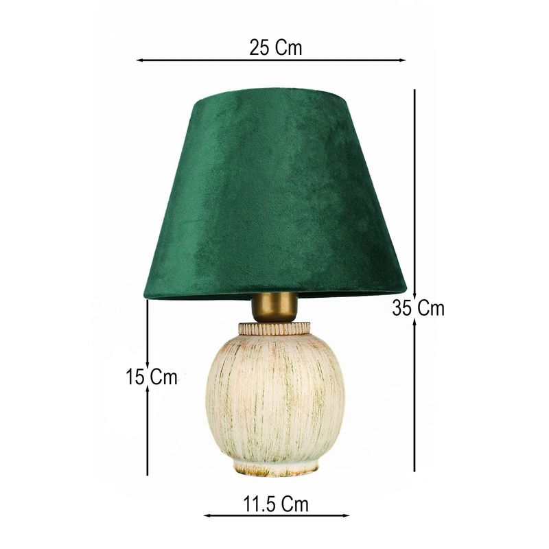 Casa si Gradina - Corpuri si surse de iluminat - Veioze si lampi - Veioze - Veioza, Opviq, ceramica, verde, inaltime 35 cm, 687HMY2468 - Infinity.ro