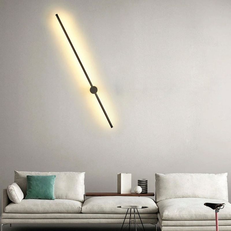 Casa si Gradina - Corpuri si surse de iluminat - Plafoniere, aplice si spoturi - Aplica de perete, Opviq, metal, negru, 121x6x10 cm - Infinity.ro