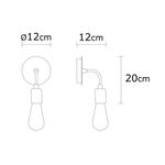 Casa si Gradina - Corpuri si surse de iluminat - Plafoniere, aplice si spoturi - Aplica de perete, Opviq, metal, negru, 12x20 cm - Infinity.ro