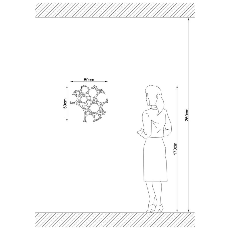 Casa si Gradina - Corpuri si surse de iluminat - Plafoniere, aplice si spoturi - Aplica de perete, Opviq, mdf, negru, 50x12x50 cm - Infinity.ro