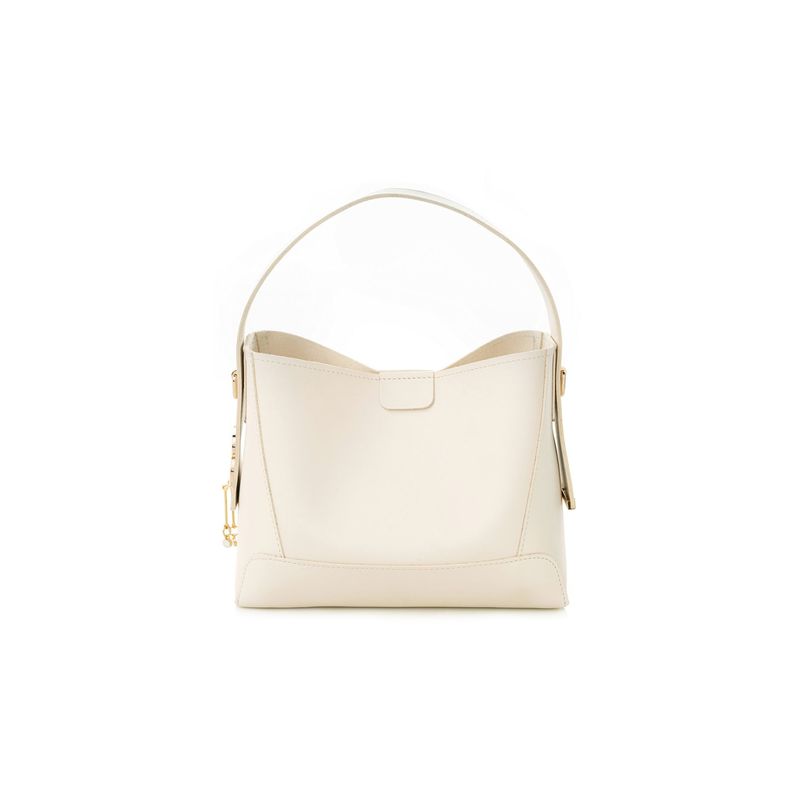 Fashion, accesorii si bijuterii - Femei - Accesorii femei - Genti si rucsacuri femei - Geanta de umar, Lucky Bees, piele polivinilica, crem, 25x11x20 cm - Infinity.ro