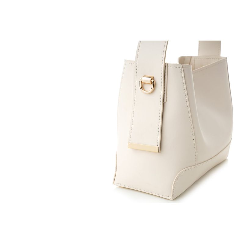 Fashion, accesorii si bijuterii - Femei - Accesorii femei - Genti si rucsacuri femei - Geanta de umar, Lucky Bees, piele polivinilica, crem, 25x11x20 cm - Infinity.ro