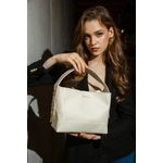 Fashion, accesorii si bijuterii - Femei - Accesorii femei - Genti si rucsacuri femei - Geanta de umar, Lucky Bees, piele polivinilica, crem, 25x11x20 cm - Infinity.ro