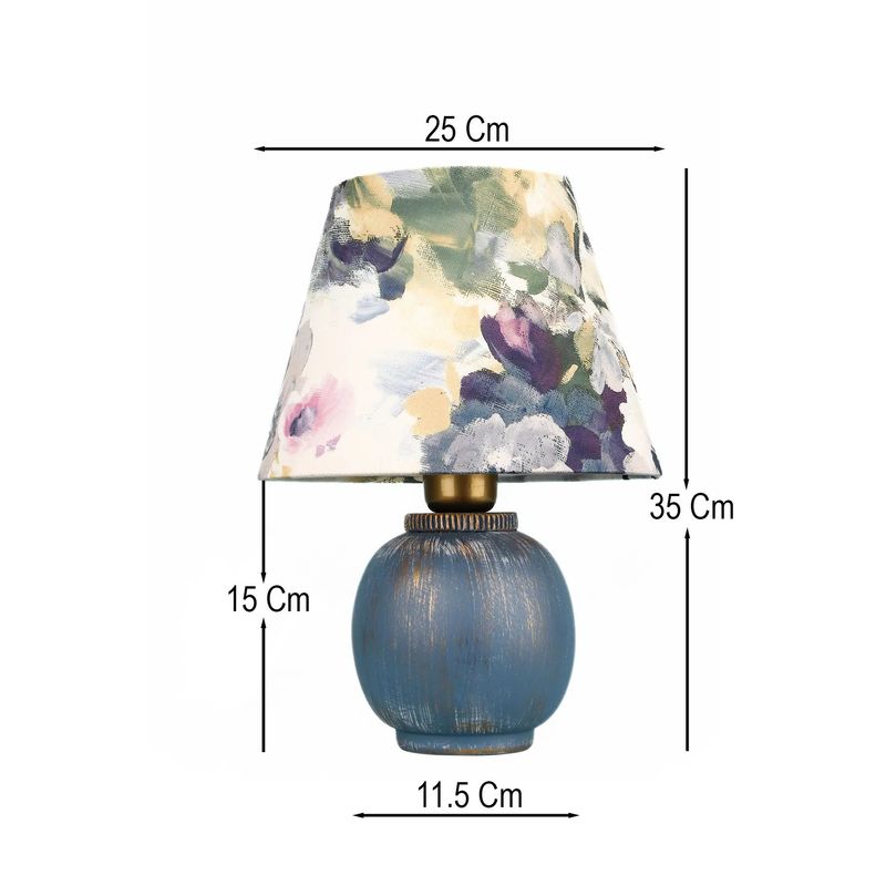 Casa si Gradina - Corpuri si surse de iluminat - Veioze si lampi - Veioze - Veioza, Opviq, ceramica, albastru inchis, 35 cm - Infinity.ro