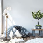 Casa si Gradina - Corpuri si surse de iluminat - Veioze si lampi - Lampadare - Lampadar, Opviq, metal, auriu, 32x32x130 cm, 521SHN1530 - Infinity.ro