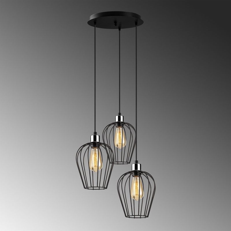 Casa si Gradina - Corpuri si surse de iluminat - Lustre si pendule - Candelabru, Opviq, metal, negru, diametru 41 cm, inaltime reglabila - Infinity.ro