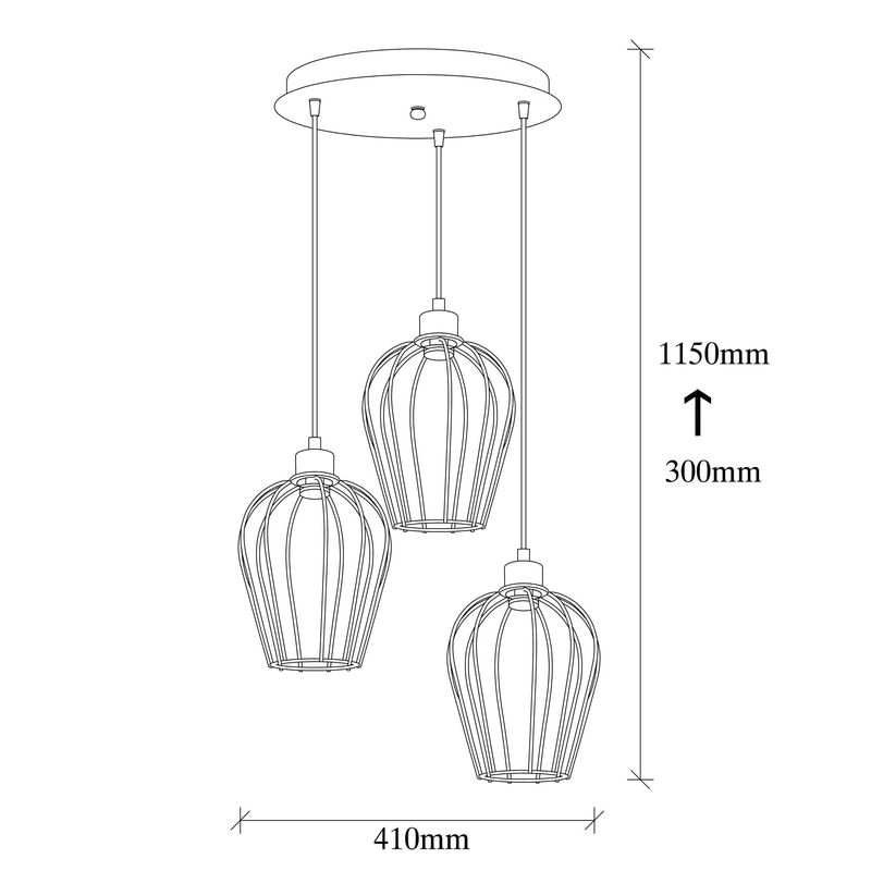 Casa si Gradina - Corpuri si surse de iluminat - Lustre si pendule - Candelabru, Opviq, metal, negru, diametru 41 cm, inaltime reglabila - Infinity.ro