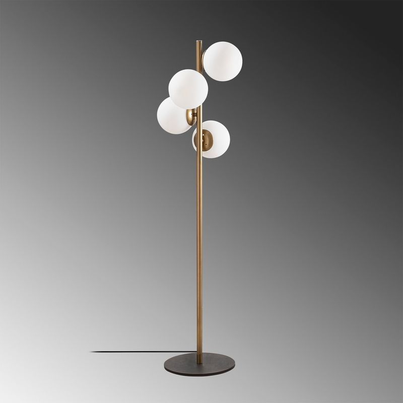 Casa si Gradina - Corpuri si surse de iluminat - Veioze si lampi - Lampadare - Lampadar, Opviq, metal, auriu, 32x32x130 cm, 521SHN1530 - Infinity.ro