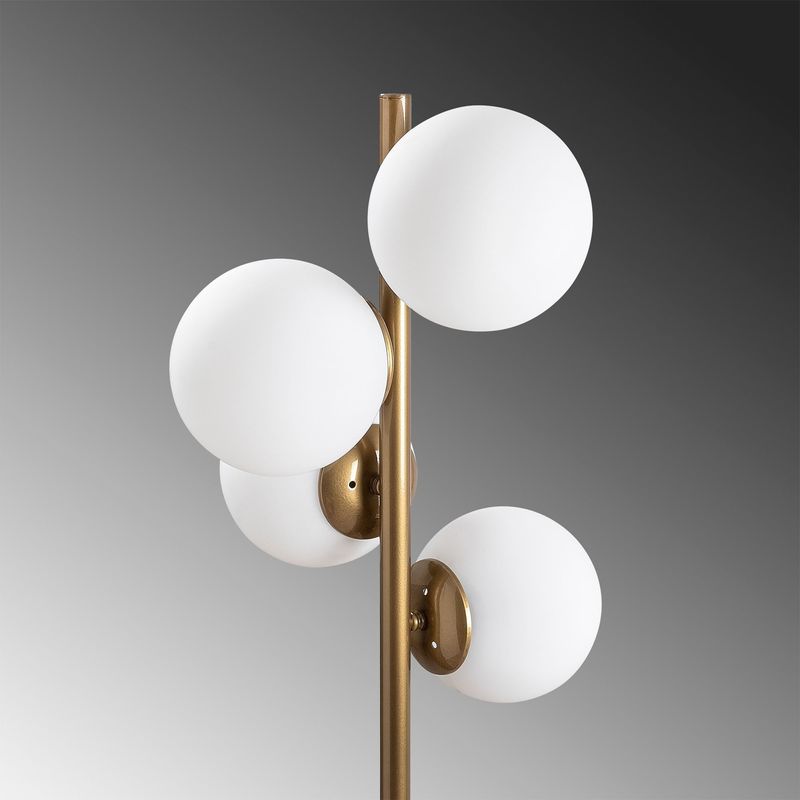 Casa si Gradina - Corpuri si surse de iluminat - Veioze si lampi - Lampadare - Lampadar, Opviq, metal, auriu, 32x32x130 cm, 521SHN1530 - Infinity.ro