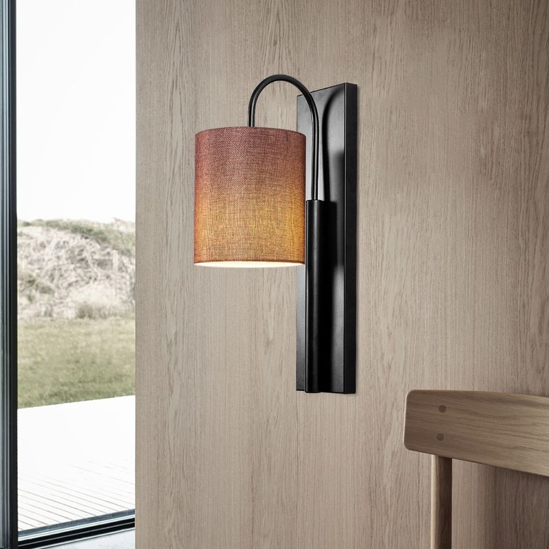 Casa si Gradina - Corpuri si surse de iluminat - Plafoniere, aplice si spoturi - Aplica de perete, Opviq, metal, negru maro, 14x20x42 cm - Infinity.ro