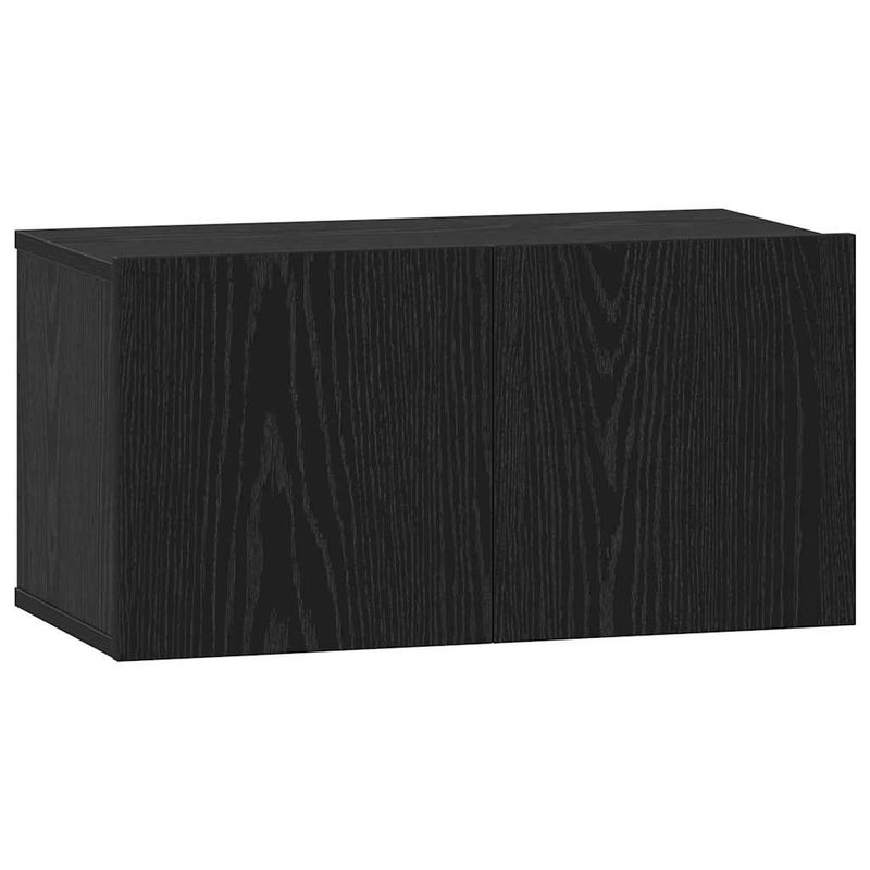 Casa si Gradina - Mobilier - Seturi de mobilier - Seturi living - Set Dulap TV cu raft cu depozitare cu usa 4 pcs Stejar negru 120 x 30 x 30 cm - Infinity.ro