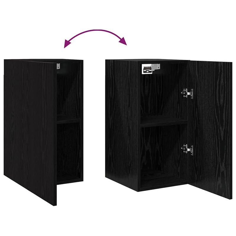 Casa si Gradina - Mobilier - Seturi de mobilier - Seturi living - Set Dulap TV cu raft cu depozitare cu usa 4 pcs Stejar negru 120 x 30 x 30 cm - Infinity.ro