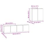 Casa si Gradina - Mobilier - Seturi de mobilier - Seturi living - Set Dulap TV cu raft cu depozitare cu usa 4 pcs Stejar negru 120 x 30 x 30 cm - Infinity.ro