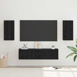 Casa si Gradina - Mobilier - Comode si corpuri - Comode - Set comoda TV cu raft Altele 4 pcs Stejar negru Mediu 60 x 30 x 30 cm - Infinity.ro