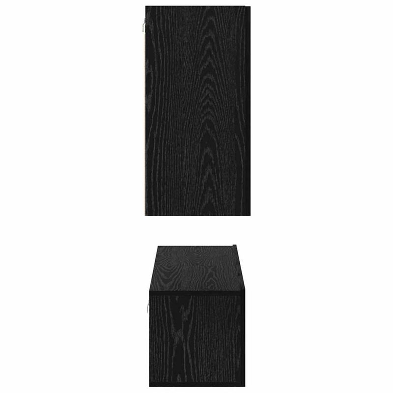 Casa si Gradina - Mobilier - Comode si corpuri - Comode - Set comoda TV cu raft Altele 4 pcs Stejar negru Mediu 60 x 30 x 30 cm - Infinity.ro