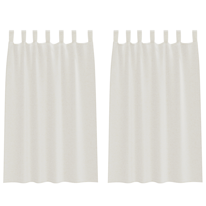 Casa si Gradina - Textile si covoare - Perdele si draperii - Perdele - Perdele cu perdele 2 pcs Crem 140 x 175 cm Poliester - Infinity.ro